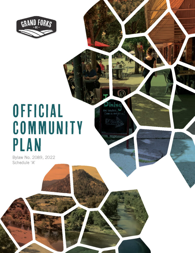 Picture of an Official Community Plan cover page for Grand Forks.
